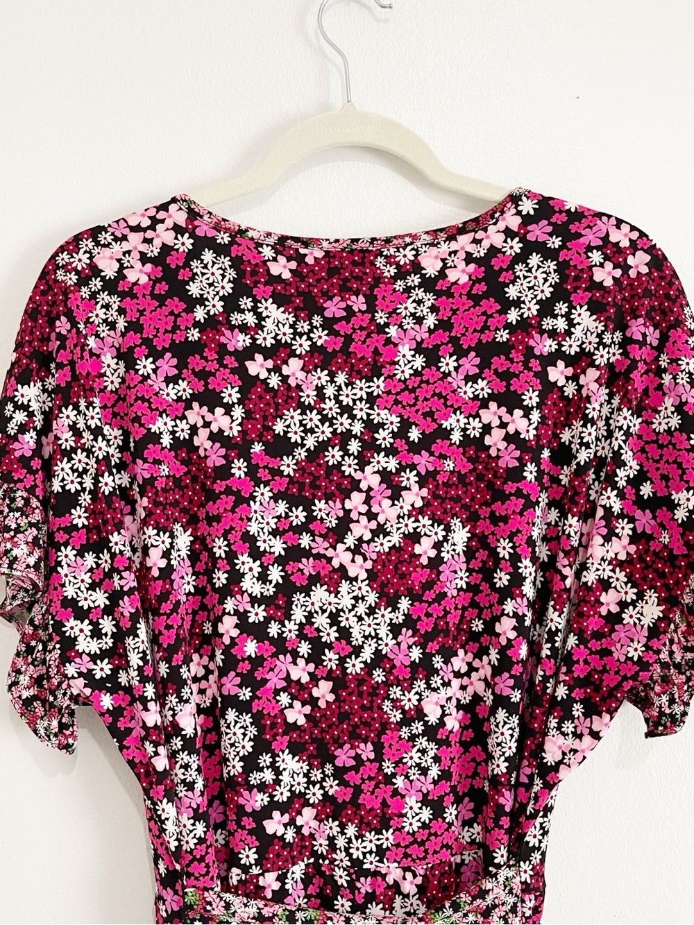 NWT Michael Kors Plus Size Ruffled Floral Print Mini-Midi Dress 1X - Picture 7 of 12